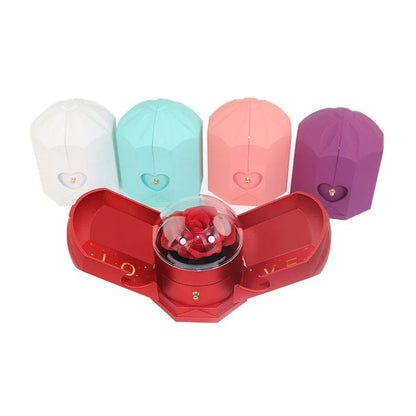 Coffret Rose Éternelle & Collier Cœur Personnalisé – Offre -50%