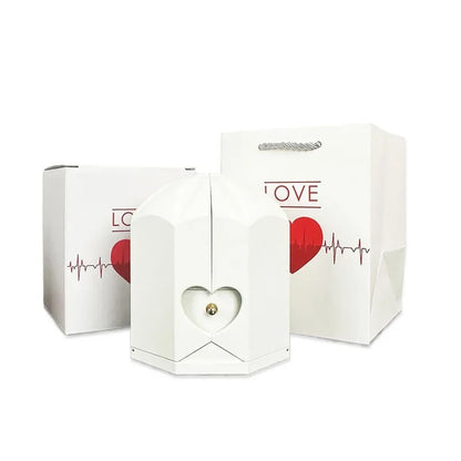 Coffret Rose Éternelle & Collier Cœur Personnalisé – Offre -50%